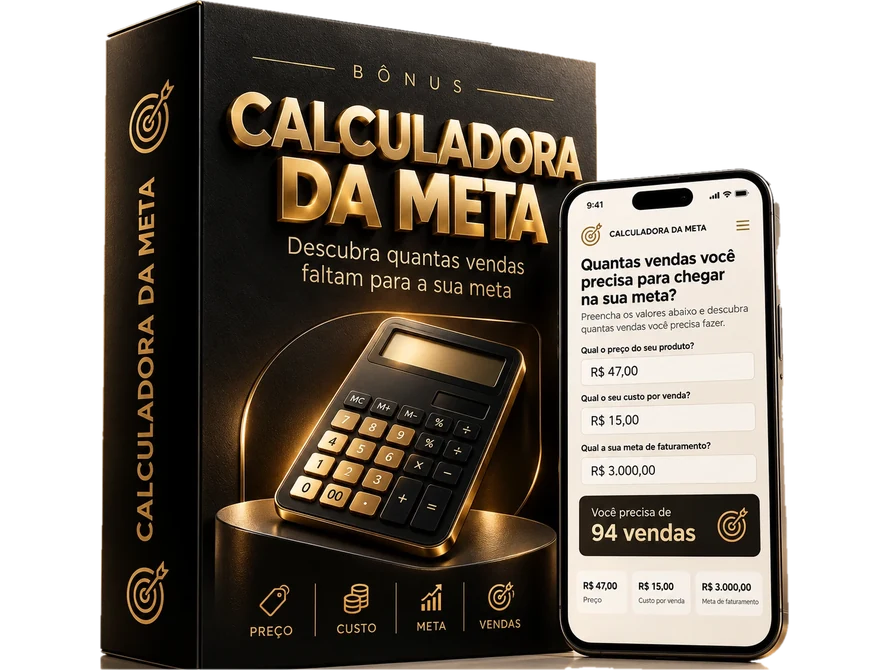 Box do bônus Calculadora da Meta com celular